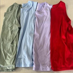 wonder nation Sage Green Crewneck Tank Top